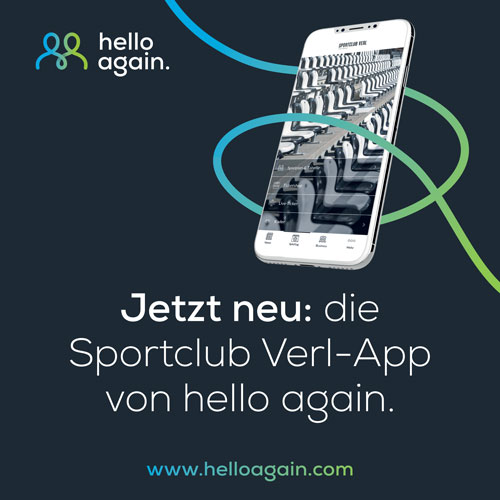 Jetzt neu: die Sportclub Verl-App von hello again